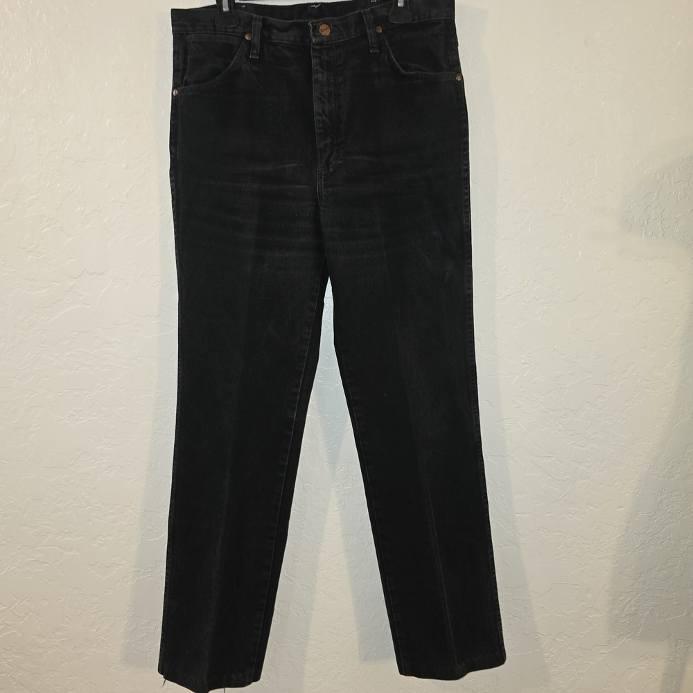Wrangler Jeans Mens 34 x 36 Black Cowboy 936WBK Western Rodeo Denim